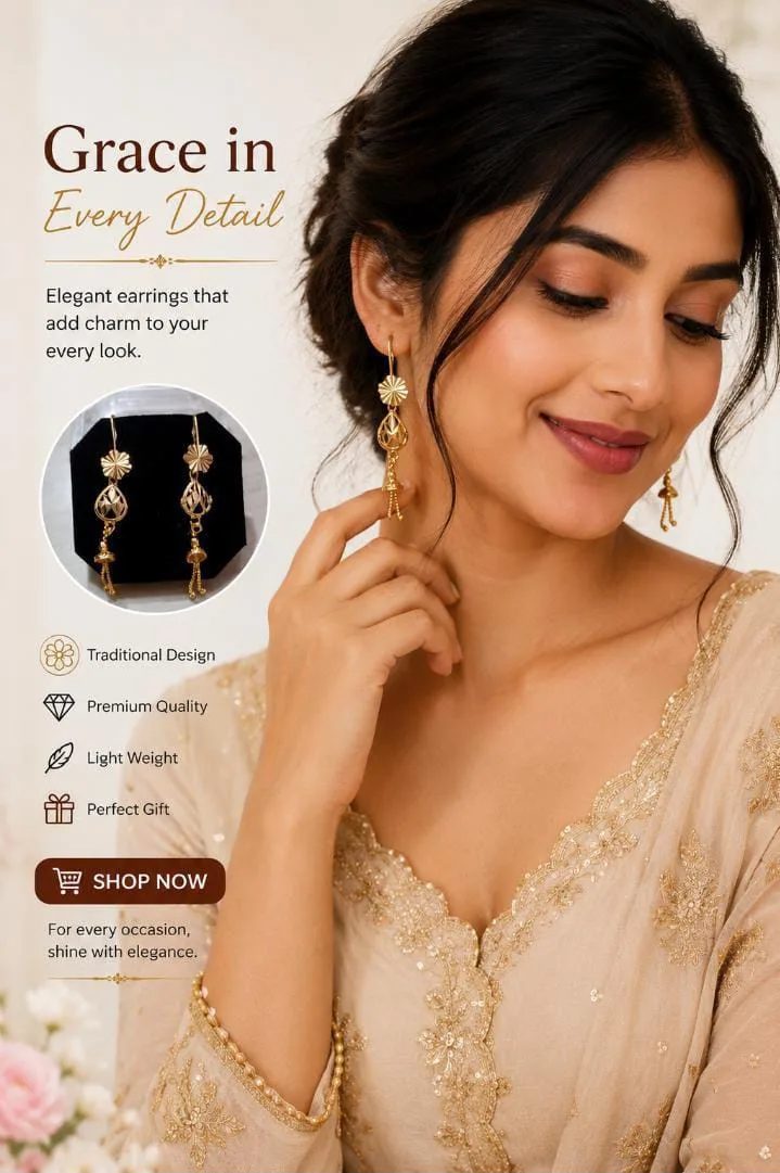 Women's Gold-Plated Earrings — photo 2